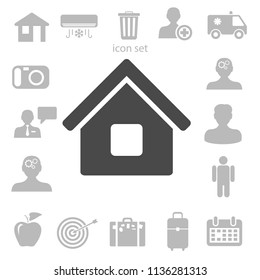 Flat Icon von zu Hause. Vektorgrafik