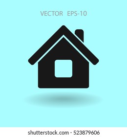 Flat icon of home. vector illustration