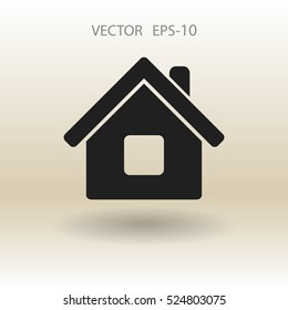 Flat icon of home. vector illustration