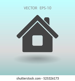 Flat icon of home. vector illustration