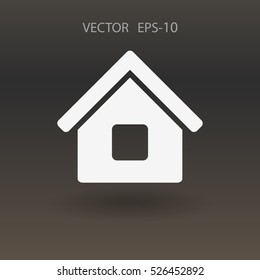 Flat icon of home. vector illustration