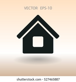 Flat icon of home. vector illustration