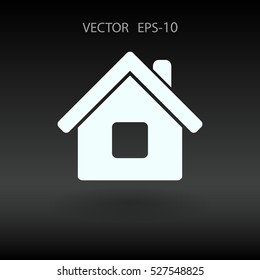 Flat icon of home. vector illustration