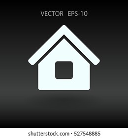 Flat icon of home. vector illustration