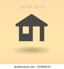 Icono plano del hogar. ilustración vectorial