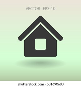 Flat icon of home. vector illustration