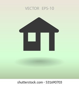 Icono plano del hogar. ilustración vectorial