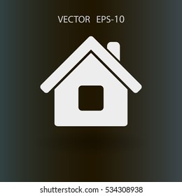 Icono plano del hogar. ilustración vectorial