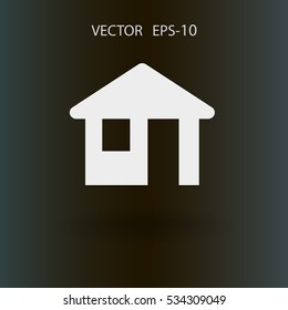 Flat icon of home. vector illustration