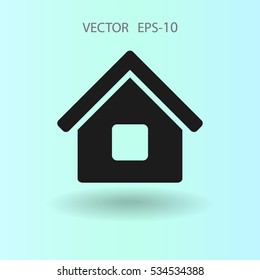 Flat Icon von zu Hause. Vektorgrafik