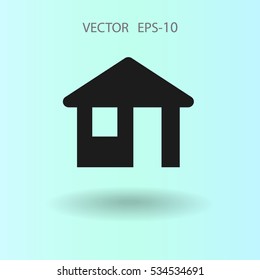 Flat icon of home. vector illustration