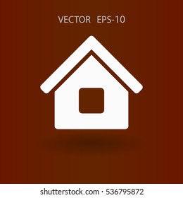 Flat Icon von zu Hause. Vektorgrafik