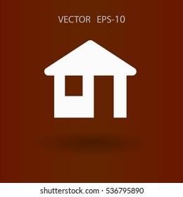 Flat icon of home. vector illustration