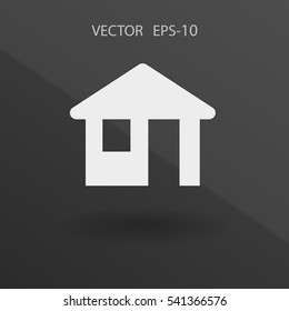 Flat icon of home. vector illustration