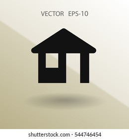Flat Icon von zu Hause. Vektorgrafik