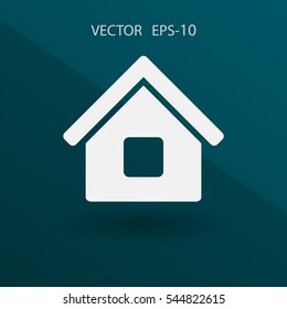Flat icon of home. vector illustration