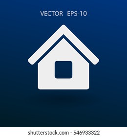 Flat icon of home. vector illustration