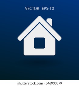 Flat icon of home. vector illustration