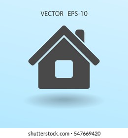 Flat icon of home. vector illustration
