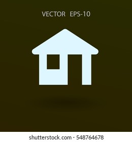 Flat Icon von zu Hause. Vektorgrafik
