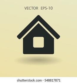 Flat icon of home. vector illustration