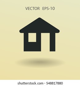 Flat icon of home. vector illustration