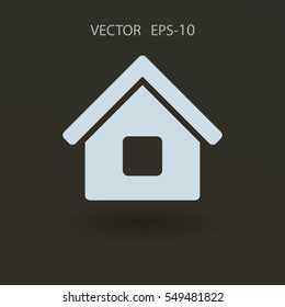 Flat icon of home. vector illustration