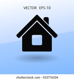 Icono plano del hogar. ilustración vectorial
