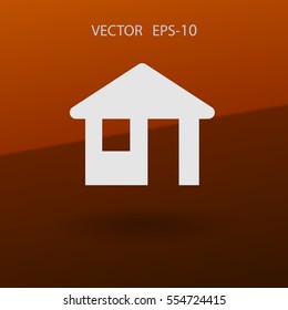 Icono plano del hogar. ilustración vectorial