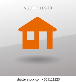 Flat icon of home. vector illustration