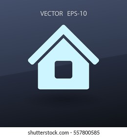 Flat Icon von zu Hause. Vektorgrafik