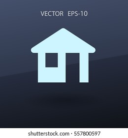 Flat icon of home. vector illustration