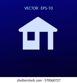 Icono plano del hogar. ilustración vectorial