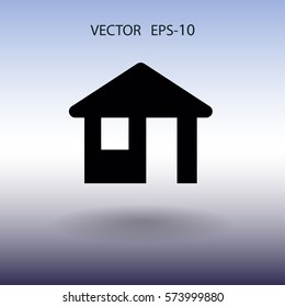 Flat icon of home. vector illustration