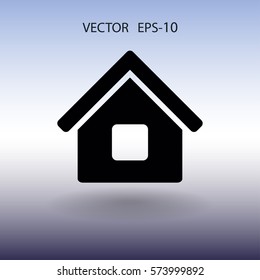 Icono plano del hogar. ilustración vectorial