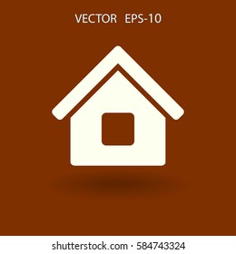 Flat icon of home. vector illustration