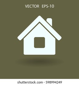 Flat Icon von zu Hause. Vektorgrafik