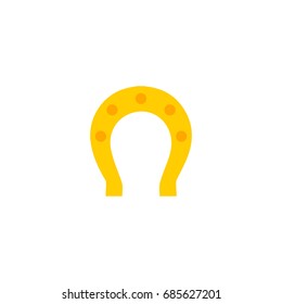 Flat Icon Horseshoe Element. Vector Illustration Of Flat Icon Talisman Isolated On Clean Background. Can Be Used As Horseshoe, Talisman And Charm Symbols.
