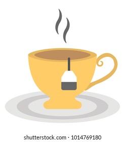 
Flat icon of a hot cup of tea
