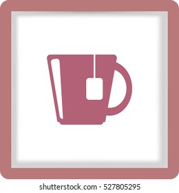 Flat icon. Hot tea.