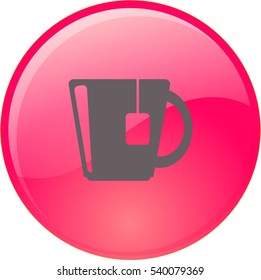 Flat icon. Hot tea.