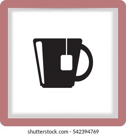 Flat icon. Hot tea.