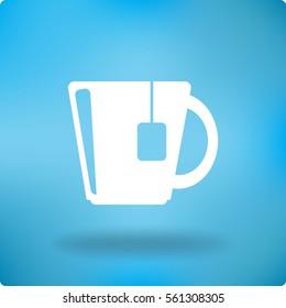 Flat icon. Hot tea.