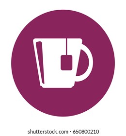 Flat icon. Hot tea.