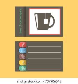 Flat icon. Hot tea.