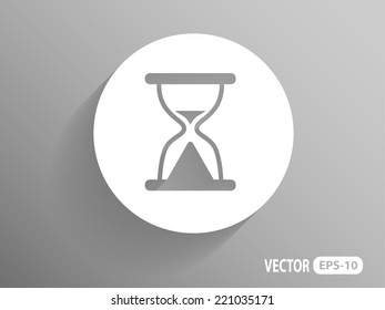 Flat icon of hourglass