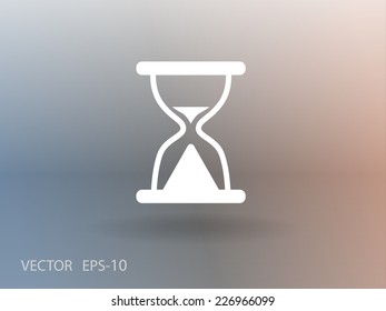 Flat icon of hourglass