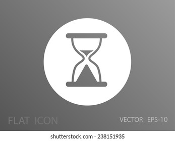 Flat icon of hourglass