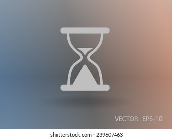 Flat icon of hourglass