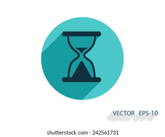 Icono plano del reloj de arena